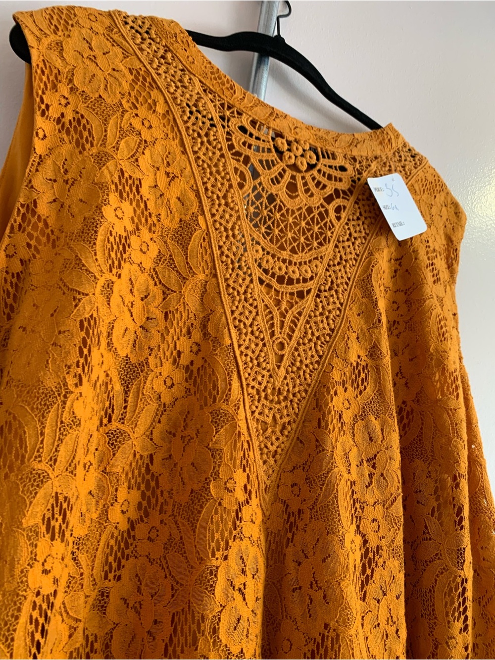 torrid Mustard Crochet Lace A-Line Dress - Picture 3 of 6